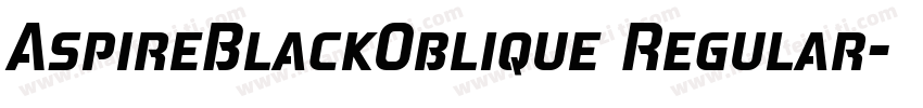AspireBlackOblique Regular字体转换